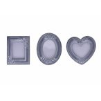 Fénykép keret poly 9x9x1cm szürke 3 féle