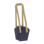 Tasak cserepes virághoz füllel 11x7x12cm - Sötétkék