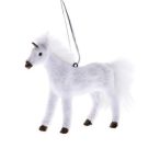 Unikornis textil 10,5*2,5*8,5 cm fehér