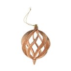 Gömb műanyag spirálos 11,5x8x8cm - Bronz