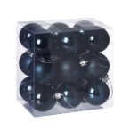 Műanyag gömb dobozban 5cm -  Olajkék 3féle S/18