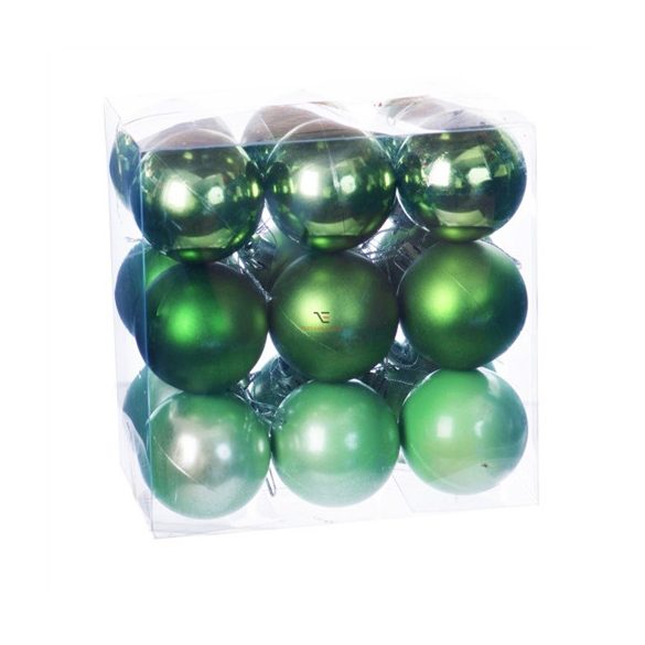 Műanyag gömb dobozban 5cm - Türkiz zöld 3féle S/18