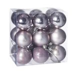 Műanyag gömb dobozban 5cm - Világos lila 3féle S/18