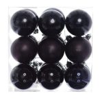 Műanyag gömb 6cm - Fekete 3 féle S/12