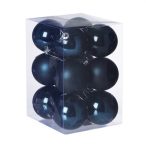 Gömb dobozban műanyag 6cm olajkék 3 féle S/12