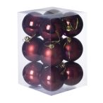 Műanyag gömb 6cm - Bordó 3 féle S/12