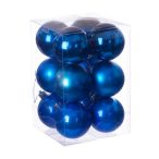 Gömb dobozban műanyag 6cm királykék 3 féle S/12