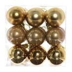 Műanyag gömb dobozban 8cm - Óarany 3féle S/9
