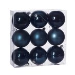 Műanyag gömb dobozban 8cm - Olajkék 3féle S/9