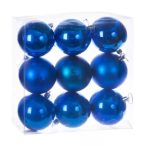 Műanyag gömb dobozban 8cm - Királykék 3féle S/9