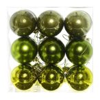 Műanyag gömb dobozban 8cm - Sötét zöld 3féle S/9