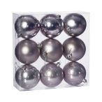 Műanyag gömb dobozban 8cm - Világos lila 3 féle S/9