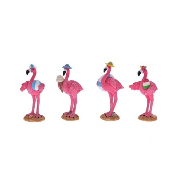 Flamingó álló 4,6x3,2x8,4cm - 4 éle