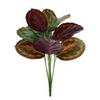 Calathea levél és szár csokorban 19x33cm - Sötét zöld