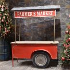 Pavilon utánfutó bádog 144x81x195cm piros