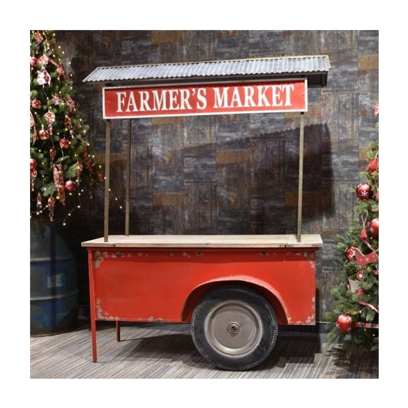 Pavilon utánfutó bádog 144x81x195cm piros