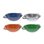 tál füllel fém 48*14cm cink-kék-narancs-zöld 4 féle
