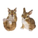 Nyúl ülő poly 12,5x9,5x16,5cm - 2féle