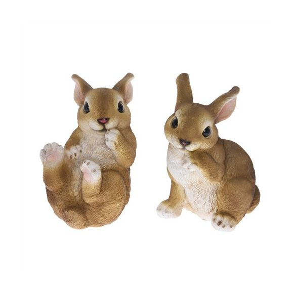Nyúl ülő poly 12,5x9,5x16,5cm - 2féle
