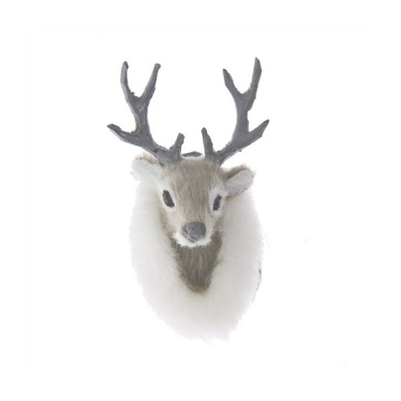 Szarvasfej trófea 8x4x3,5cm - Szürke