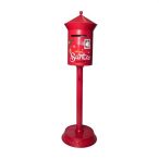 Postaláda álló fém 35x35x122cm - Piros
