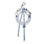 Csigás Kagylós Koszorú Akasztós - Kék/Fehér