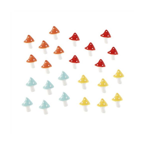 Gomba öntapadós 1,3x0,5x1,8 cm - Színes S/32