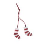 Zokni akasztós poly 4,5x4,5x1,7cm S/2 fehér, piros S/2