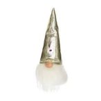 Manó textil 8,5x9x20cm - Arany, fehér