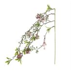 Ág selyemvirág virággal 50cm - Rózsaszín, zöld