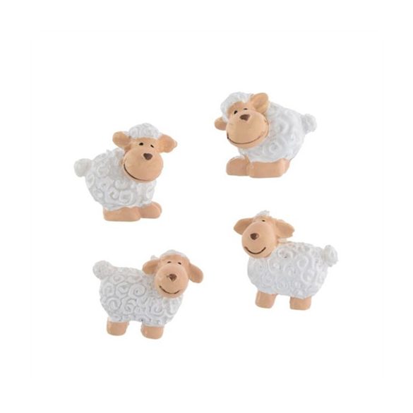 Bárány öntapadós 3x2,5x1,4cm - Fehér S/12