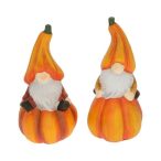 Manó tökkel ülő kerámia 8,5x8,5x18,5cm - 2 féle