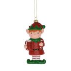 Manó ajándékkal akasztós műanyag 6,3x4,2x12,6cm