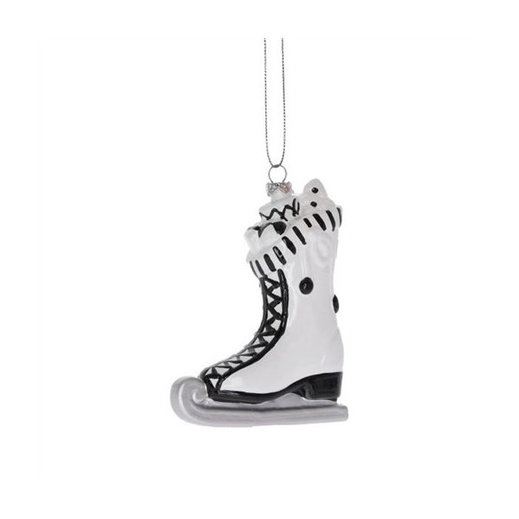 Korcsolyal akasztós műanyag 9,3x3,6x11,8 cm - Fekete,fehér