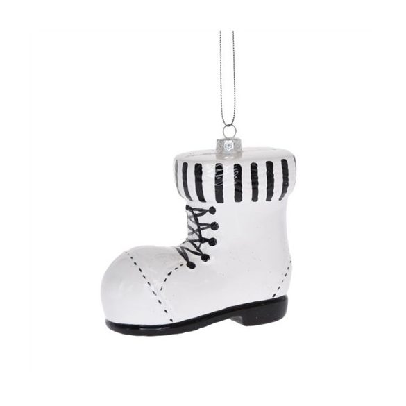 Cipő akasztós műanyag 9,8x5x9cm - Fekete,fehér