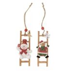 Akasztós dísz macival poly 12,1x4,2x1,9cm - Piros