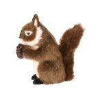 Mókus ülő műanyag textil 12x6x12,5cm - Sötét barna