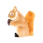 Mókus ülő műanyag textil 12x6x12,5cm világos barna