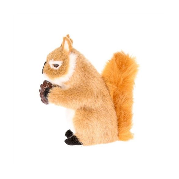 Mókus ülő műanyag textil 12x6x12,5cm világos barna