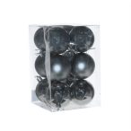 Műanyag gömb dobozban 6cm - Grafitszürke 3féle S/12