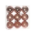 Műanyag gömb dobozban 8cm - Eperkrém 3féle S/9