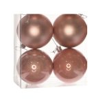 Műanyag gömb 10cm dobozban - Eperkrém 3féle S/4