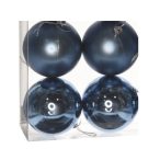Gömb dobozban műanyag 10cm kék 3féle S/4db