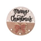   Falidísz "Merry Christmas" felirattal, LED-es 30x30x4cm