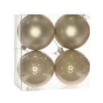 Műanyag gömb dobozban10cm - Arany Matt/fényes S/4