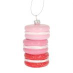 Macaron akasztós 5,4x5,4x8,3 cm - Rózsaszín
