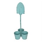   Kaspós állvány kerti szerszámmal 27,94x26,04x55,25 cm - Kék