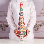 Mézeskalács fenyő fánkokkal kerámia 14,6x14,6x57cm