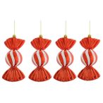 Cukorka akasztós műanyag16x8cm - Piros S/4