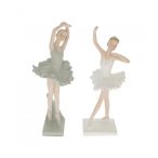 Balerina álló műanyag 10x9,5x23,5cm - Fehér 2féle